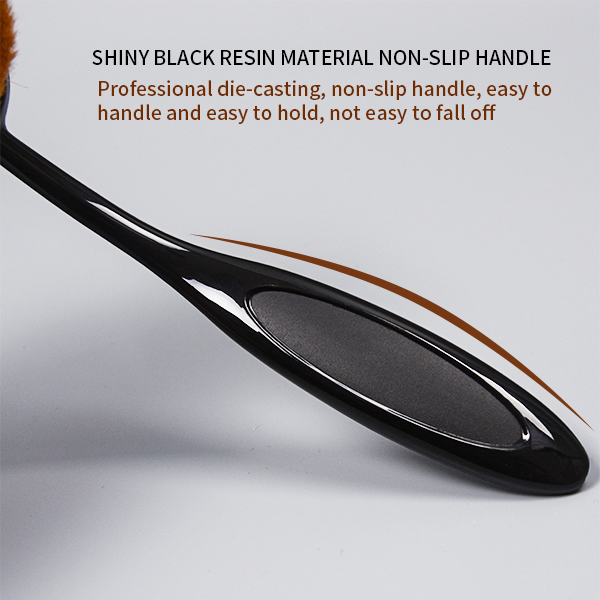 Dongshen professional private label 10pcs black vegan makeup brush set with resin handle cosmetic foundation brushes custom logo_13