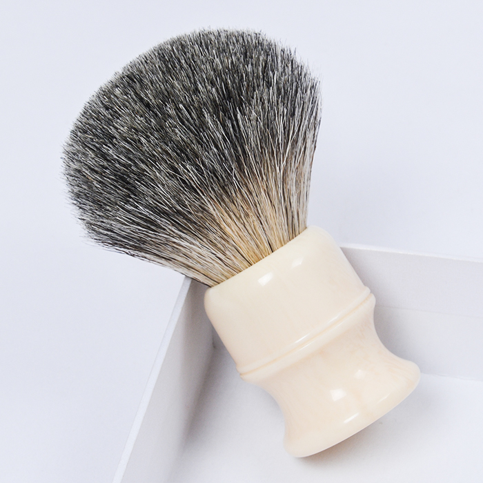Dongshen Natural Pure Badger Hair Beige Resin Handle Premium Custom Mens Shaving Brush Travel Shave Brush6