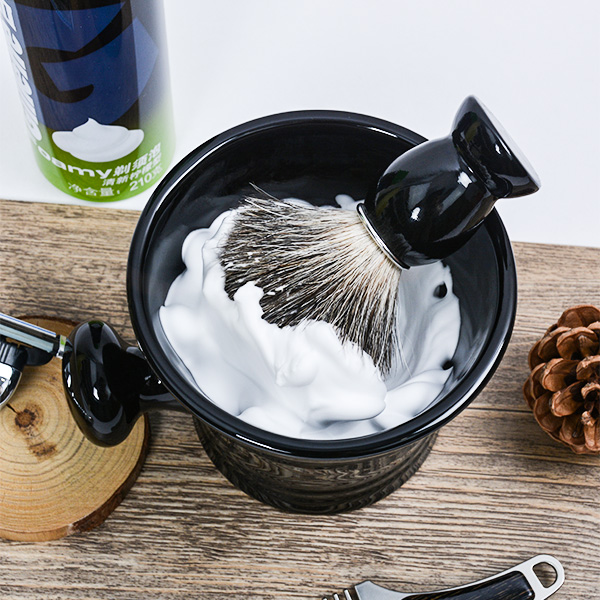 Dongshen High quality shaving soap bowl ceramic shaving bowl porcelain shaving dish_7